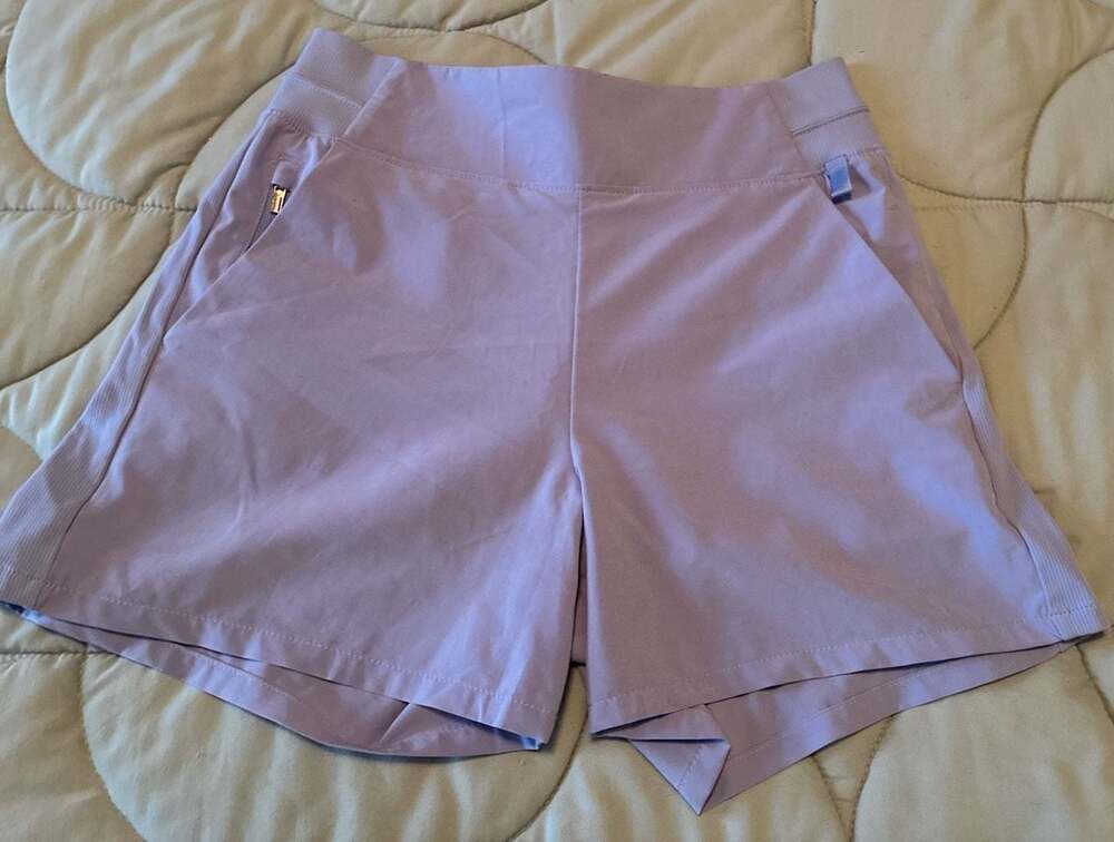 Athleta Brooklyn Short Light Blue Ribbed Waistband Sz 0 A670